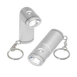 Taschenlampe 1 LED wei�, silber - Werbeartikel
