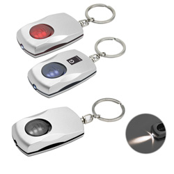 Taschenlampe 1 LED wei�, silber - Werbeartikel