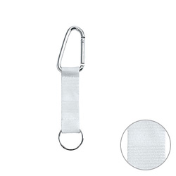Kurz-Lanyard, wei� - Werbeartikel