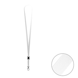 Schl�sselband Lanyard, wei� - Werbeartikel