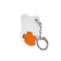 Chiphalter Zahnform, orange - Werbeartikel