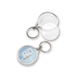 Schl�sselanh�nger, glasklar - Werbeartikel