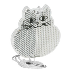 Kinder-Sicherheitsreflektor Katze, glasklar - Werbeartikel