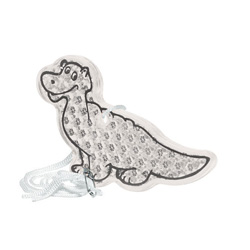 Kinder-Sicherheitsreflektor Dinosaurier, glasklar - Werbeartikel