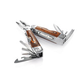 Multitool mit Holzgriff und Bitset, braun - Werbeartikel