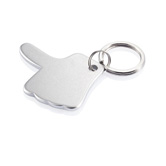 Schl�sselanh�nger Like-It, silber - Werbeartikel