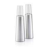 Luma 2 in 1 Kerzenhalter Set, silber - Werbeartikel