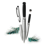 Stylo 3 in 1 Stift, silber - Werbeartikel