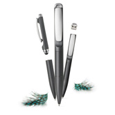 Stylo 3 in 1 Stift, grau - Werbeartikel