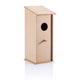 Vogelhaus aus Holz, braun - Werbeartikel