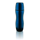 Wave Med Isolierflasche, blau - Werbeartikel
