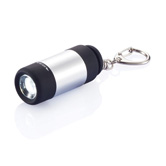 USB Taschenlampe mit Schl�sselanh�nger, silber - Werbeartikel
