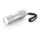 Quattro Aluminiumtaschenlampe, silber - Werbeartikel