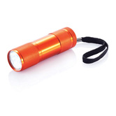 Quattro Aluminiumtaschenlampe, orange - Werbeartikel