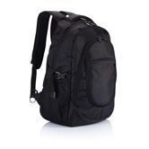 Plug & Play Laptoprucksack, schwarz - Werbeartikel