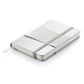 A6 Hardcover Notizbuch, silber - Werbeartikel