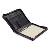 Essential Portfolio mit Rei�verschluss & Binder, schwarz - Werbeartikel