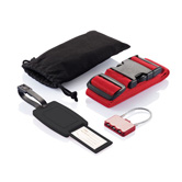 Set mit Reiseaccessoires, rot - Werbeartikel