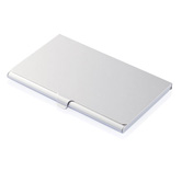 Visitenkartenhalter Basic, silber - Werbeartikel