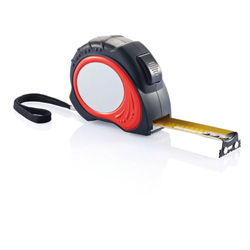 Ma�band Tool Pro, 8m/25mm, rot - Werbeartikel