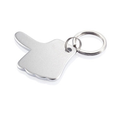 Schl�sselanh�nger Like-It, silber - Werbeartikel