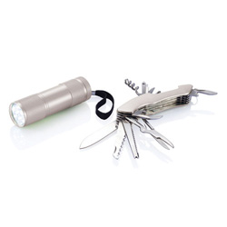 Quattro Outdoor Set, silber - Werbeartikel
