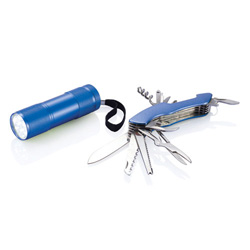 Quattro Outdoor Set, blau - Werbeartikel