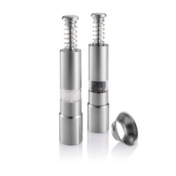 Salz- und Pfefferm�hle Helix, silber - Werbeartikel