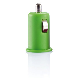 USB Mikro-Ladeger�t, gr�n - Werbeartikel