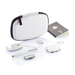Folio Reise Multimedia Set, wei� - Werbeartikel