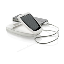 Tab Solarladeger�t & Halter, wei� - Werbeartikel