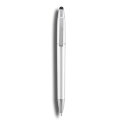 Metis Kugelschreiber mit integriertem Touch-Pen, silber - Werbeartikel