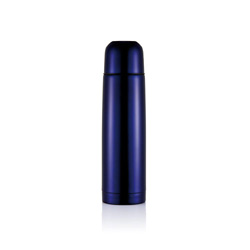 Isolierflasche Mono, blau - Werbeartikel