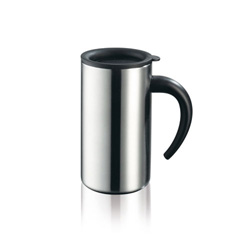 Edelstahltasse, silber - Werbeartikel