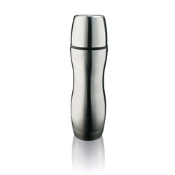 Wave Med Isolierflasche, silber - Werbeartikel
