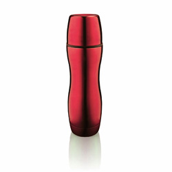 Wave Med Isolierflasche, rot - Werbeartikel