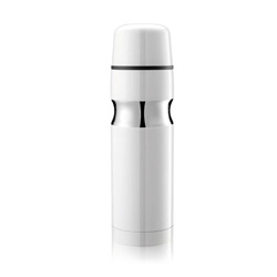 Contour Isolierflasche, wei� - Werbeartikel