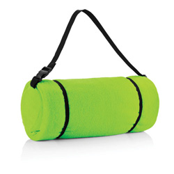 Strandtuch mit Kissen, gr�n - Werbeartikel