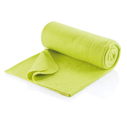 Fleecedecke, lime gr�n - Werbeartikel
