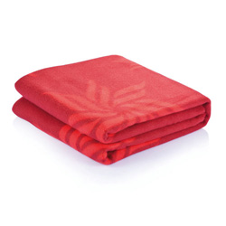 Fleecedecke als Geschenk, rot - Werbeartikel