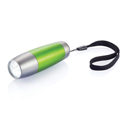 Aluminium Taschenlampe, gr�n - Werbeartikel