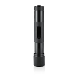 Massiv Taschenlampe gro�, schwarz - Werbeartikel