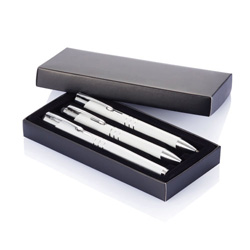 Crius 3-teiliges Stiftset , wei� - Werbeartikel