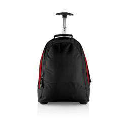 Business Rucksack mit Trolley, rot - Werbeartikel