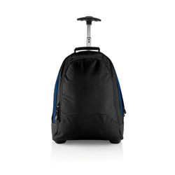 Business Rucksack mit Trolley, blau - Werbeartikel