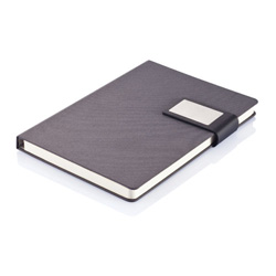 A5 Prestige Notizbuch Set, grau - Werbeartikel