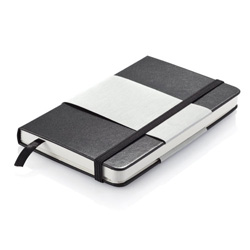 A6 Hardcover Notizbuch, schwarz - Werbeartikel