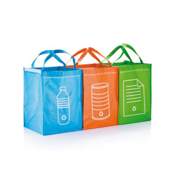 3tlg. Recycling Set, gr�n - Werbeartikel