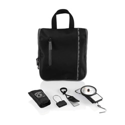 Reiseaccessoire Deluxe, schwarz - Werbeartikel