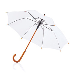 Deluxe 23 Zoll Regenschirm Classic, wei� - Werbeartikel
